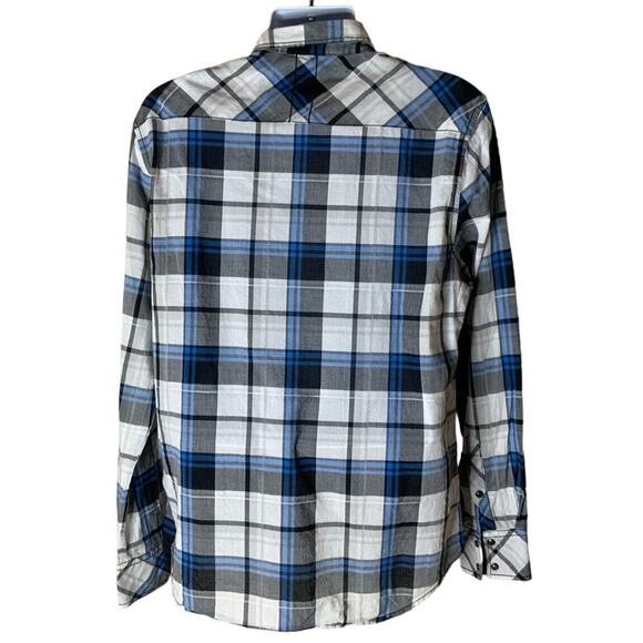 BKE Athletic Fit Men's Size Large Plaid Pearl Snap Buttons Long Sleeves - Picture 2 of 8